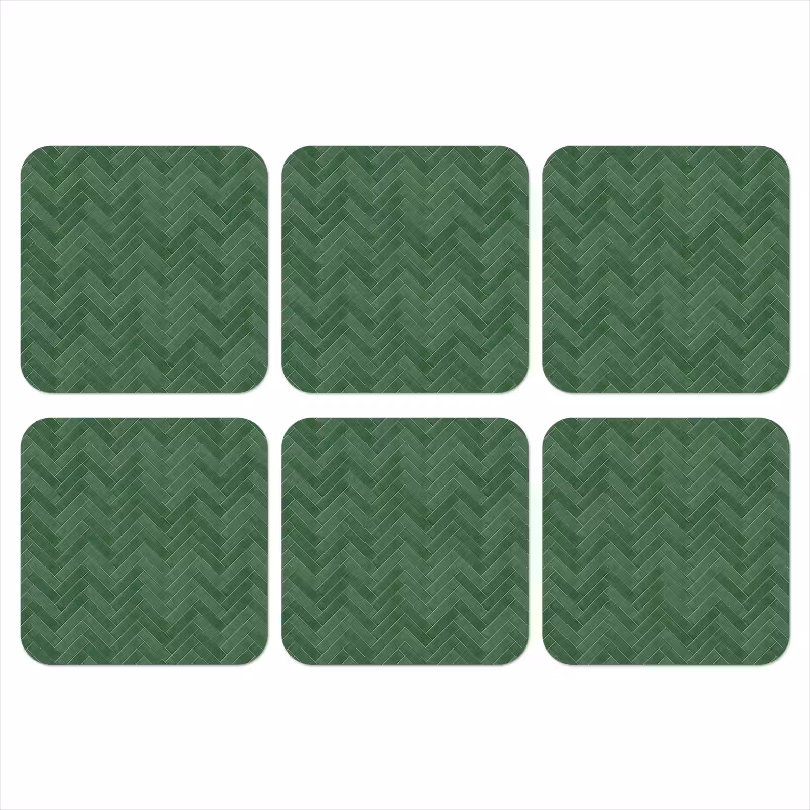 Onderzetter - Visgraat - Wandtegel - Bosgroen — 1