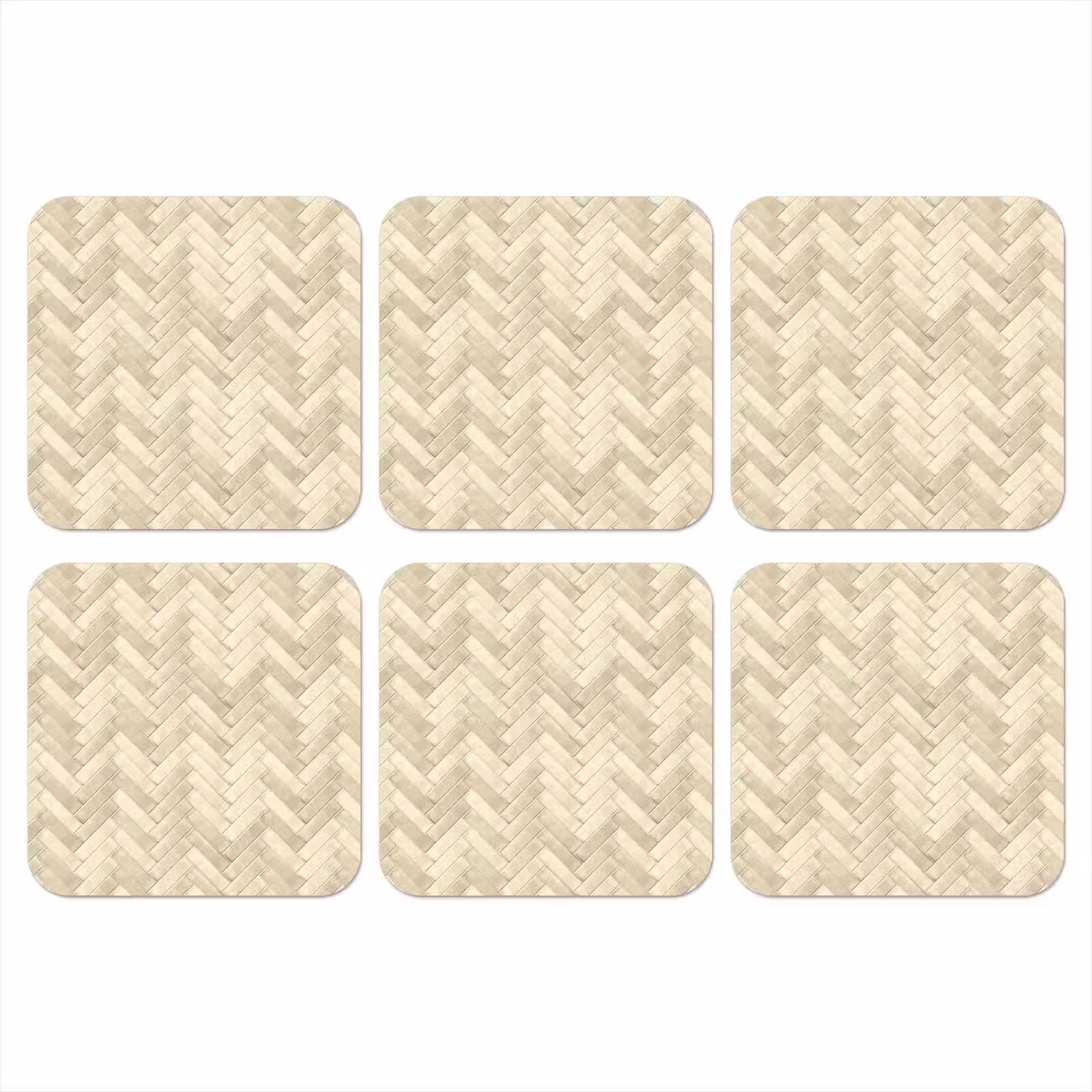 Onderzetter - Visgraat - Wandtegel - Licht Beige — 1
