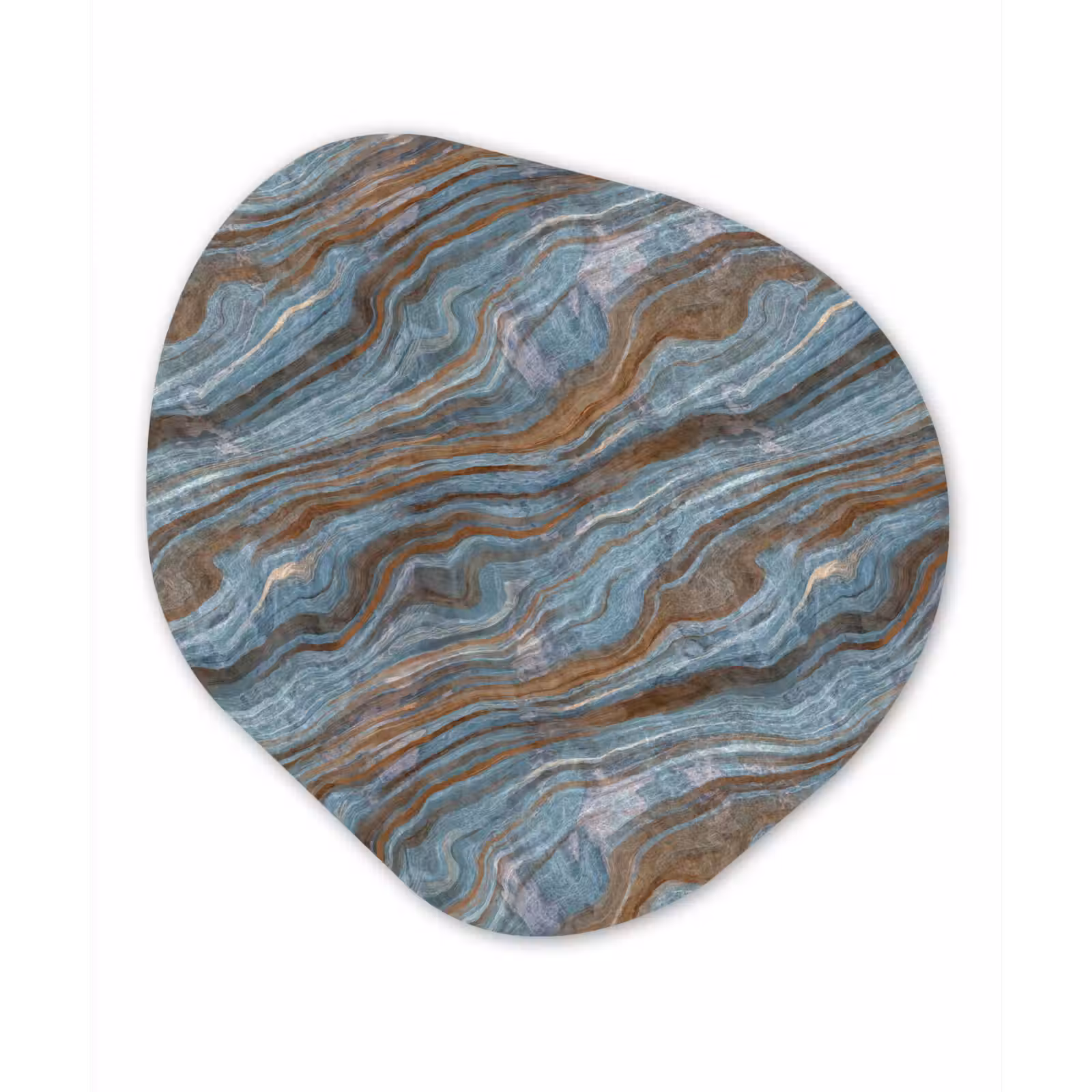 Organisch schilderij - Forex - Patroon - Steen - Blauw — 1
