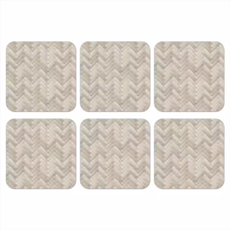 Onderzetter - Visgraat - Wandtegel - Beige — 1