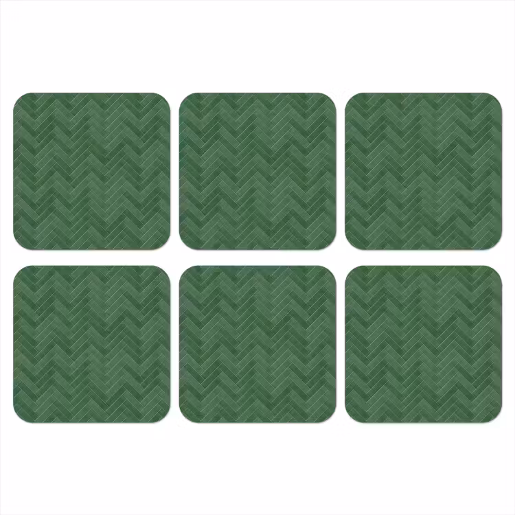 Onderzetter - Visgraat - Wandtegel - Bosgroen — 1