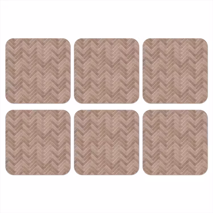 Onderzetter - Visgraat - Wandtegel - Oudroze - Terracotta — 1