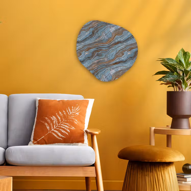 Organisch schilderij - Forex - Patroon - Steen - Blauw — 3