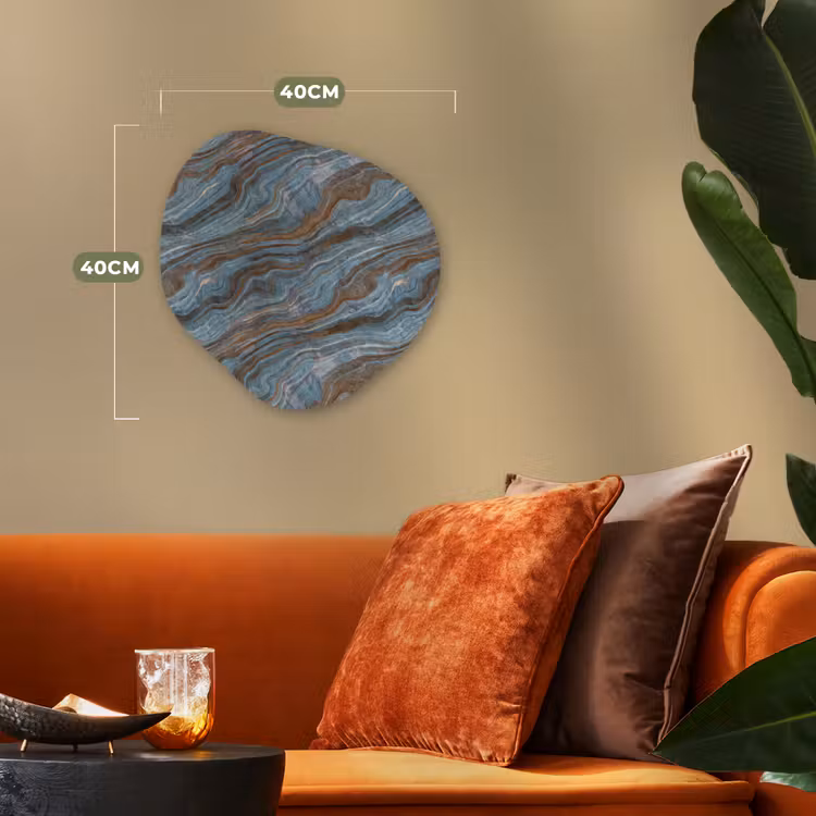 Organisch schilderij - Forex - Patroon - Steen - Blauw — 4