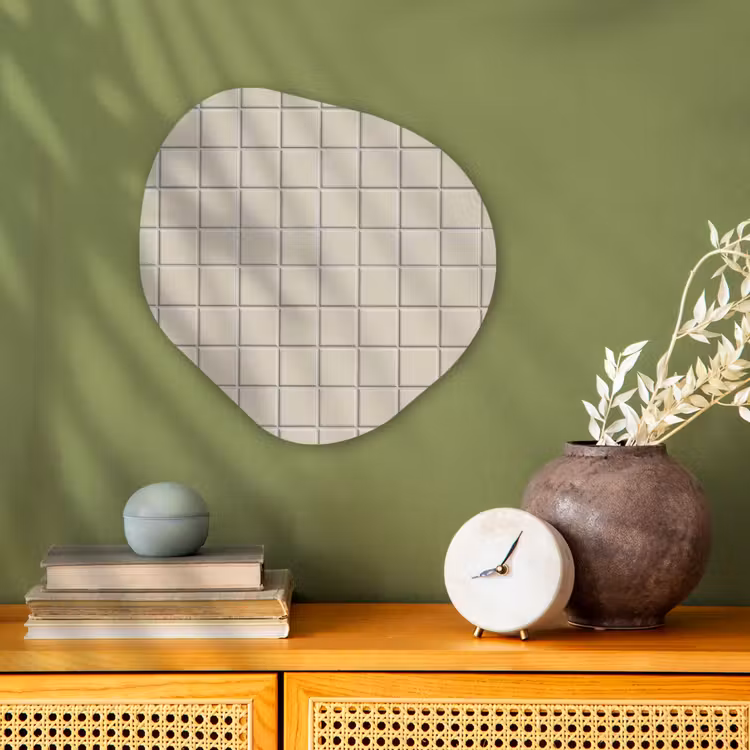 Organisch schilderij - Forex - Patroon - Tegels - Taupe — 2