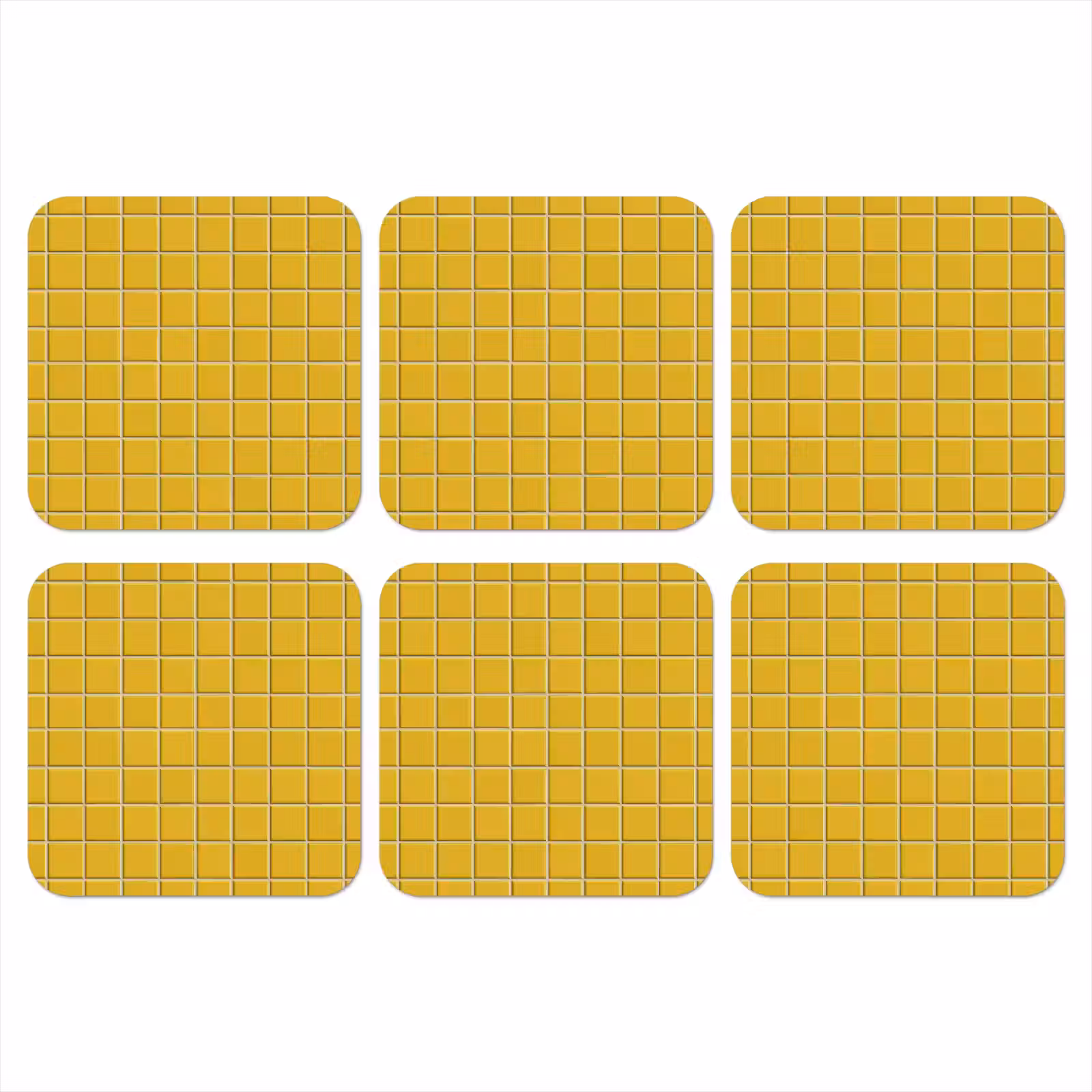 Onderzetter - Patroon - Tegel - Okergeel — 1