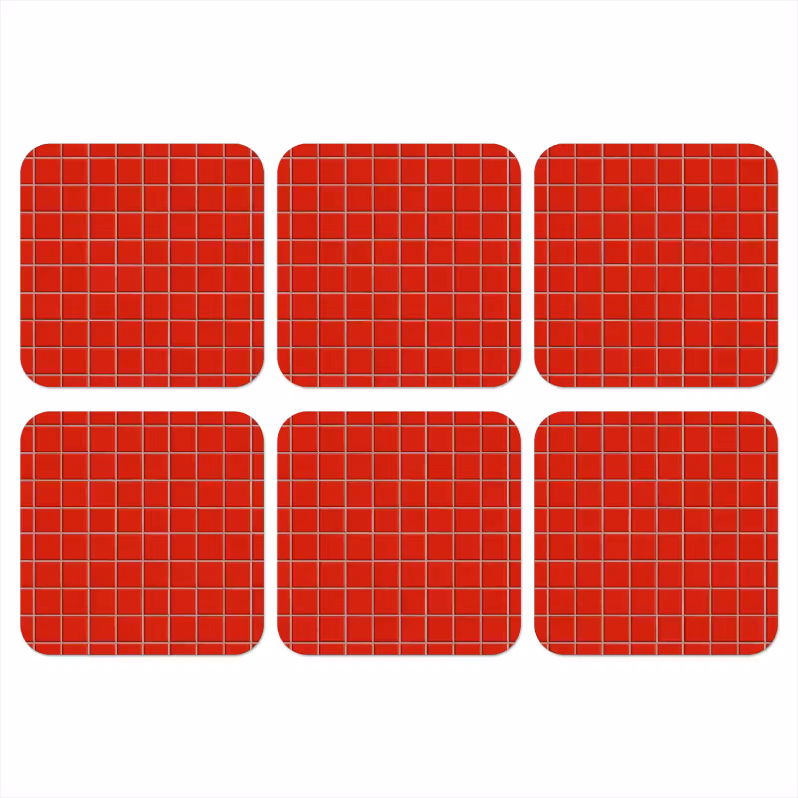 Onderzetter - Tegel - Patroon - Kersen - Rood — 1