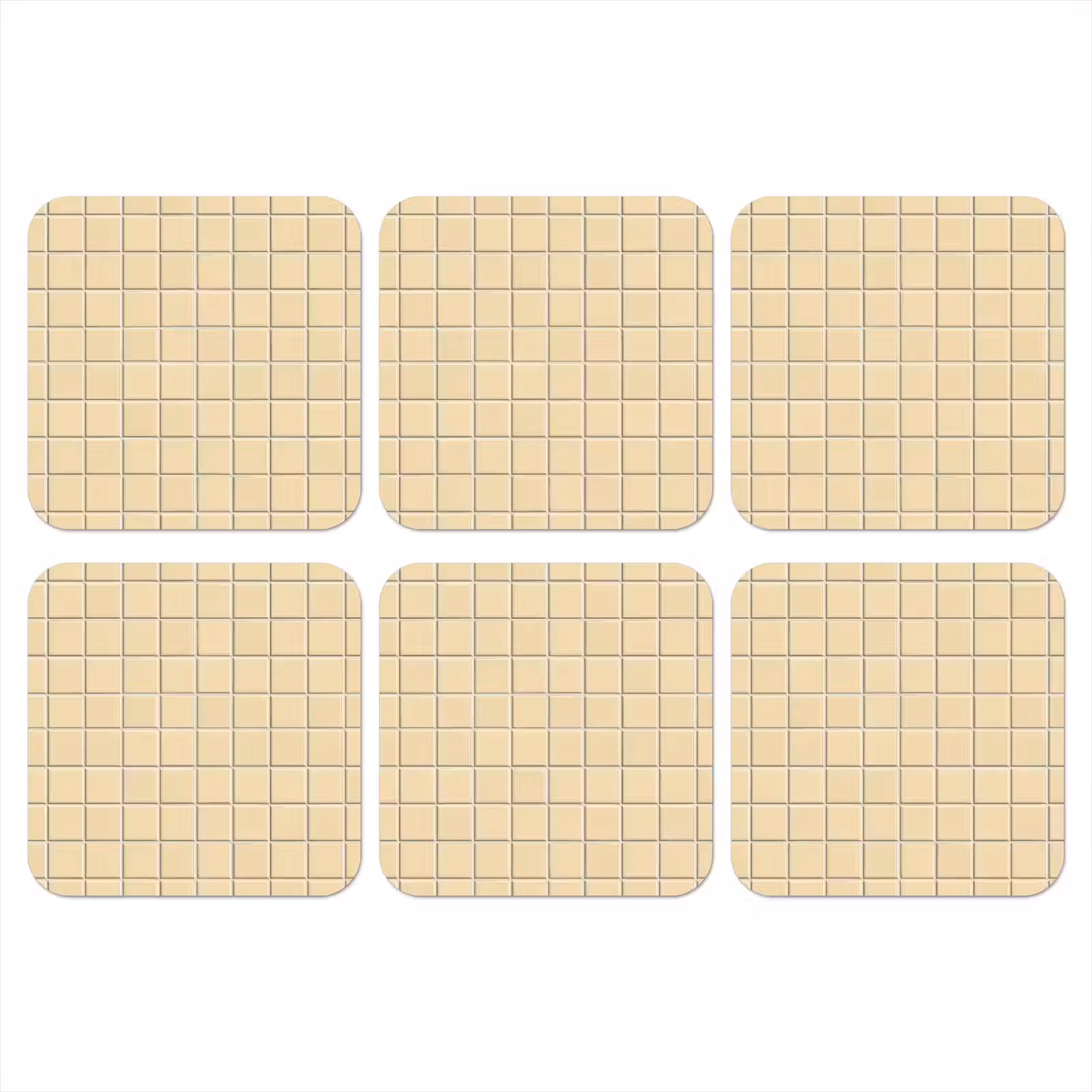 Onderzetter - Tegels - Patroon - Crème — 1