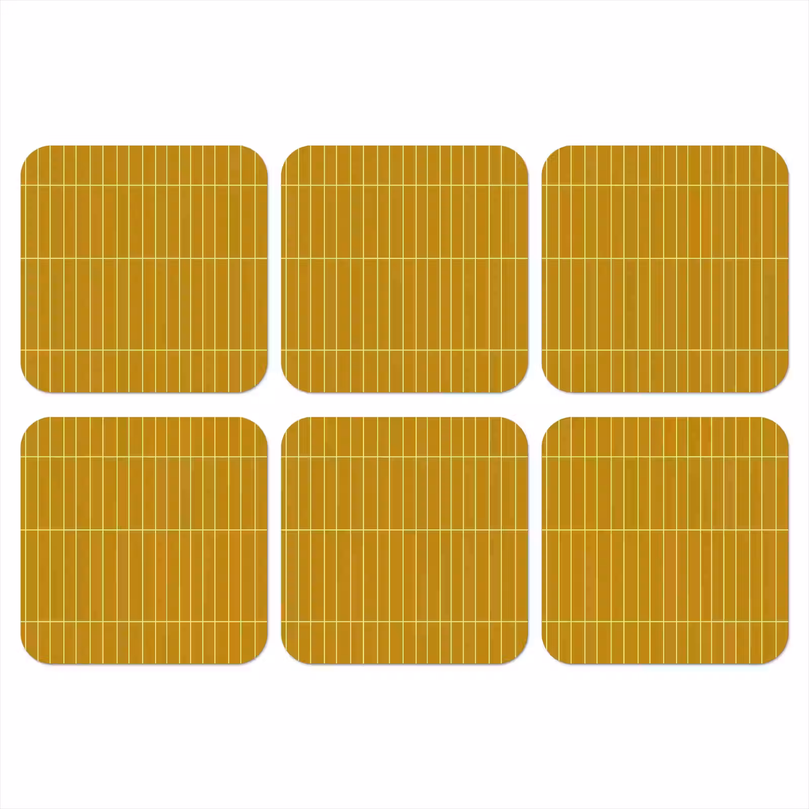 Onderzetter - Tegels - Verticaal - Mosterdgeel — 1