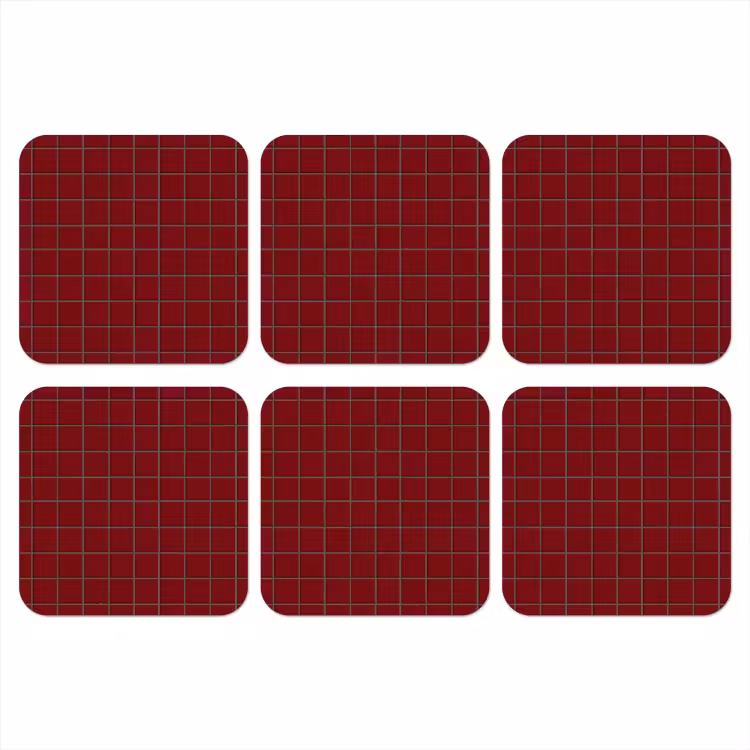 Onderzetter​ - Patroon - Tegels - Burgundy — 1