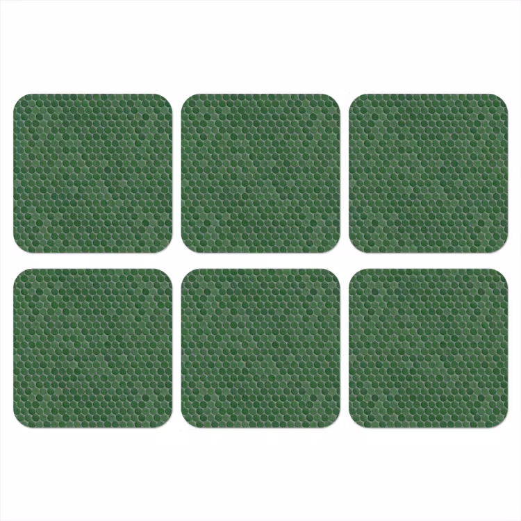 Onderzetter - Penny - Mozaïek - Bosgroen - Green — 1