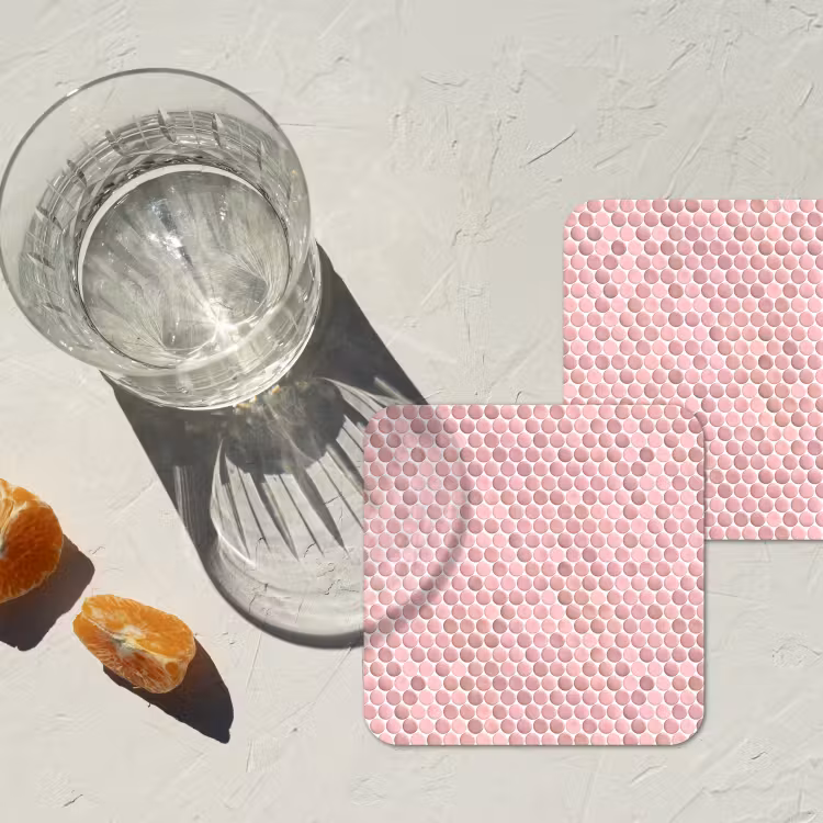 Onderzetter - Penny - Mozaïek - Lichtroze — 3