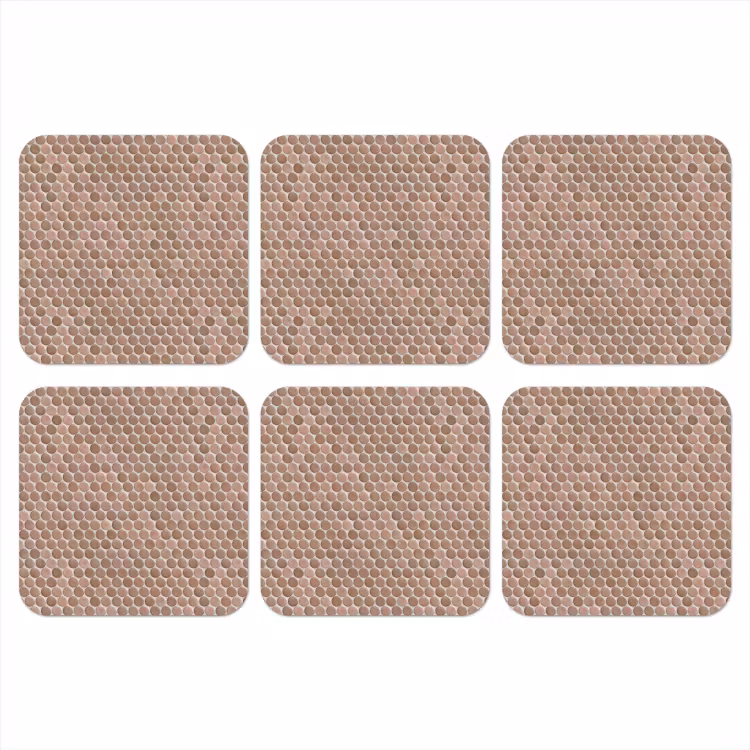 Onderzetter - Penny - Mozaïek - Oudroze - Terracotta — 1