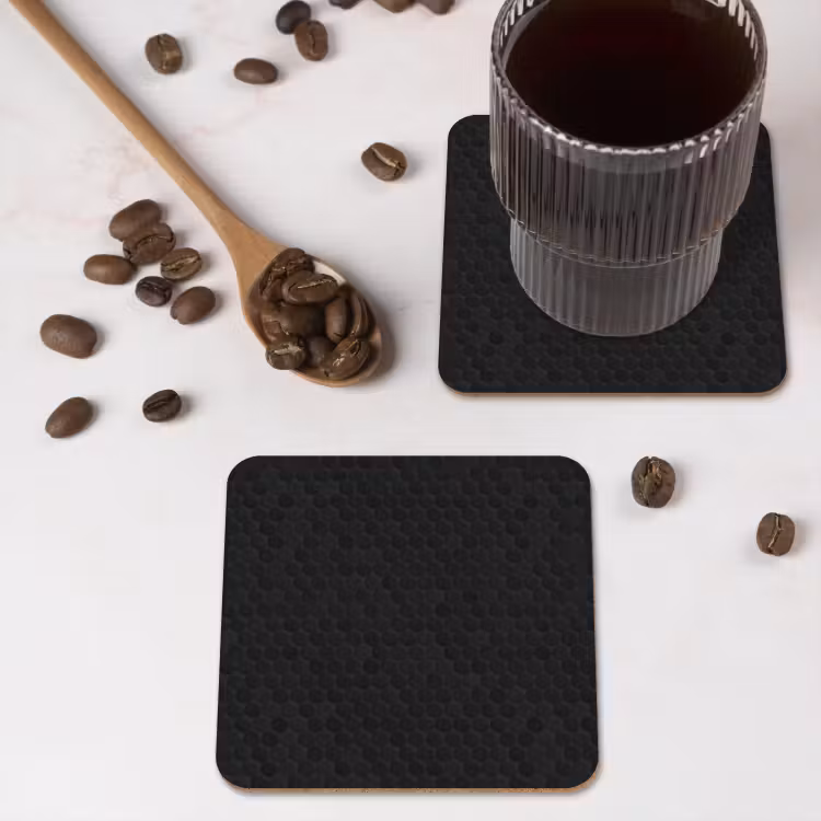 Onderzetter - Penny - Tegel - Mat - Zwart — 4