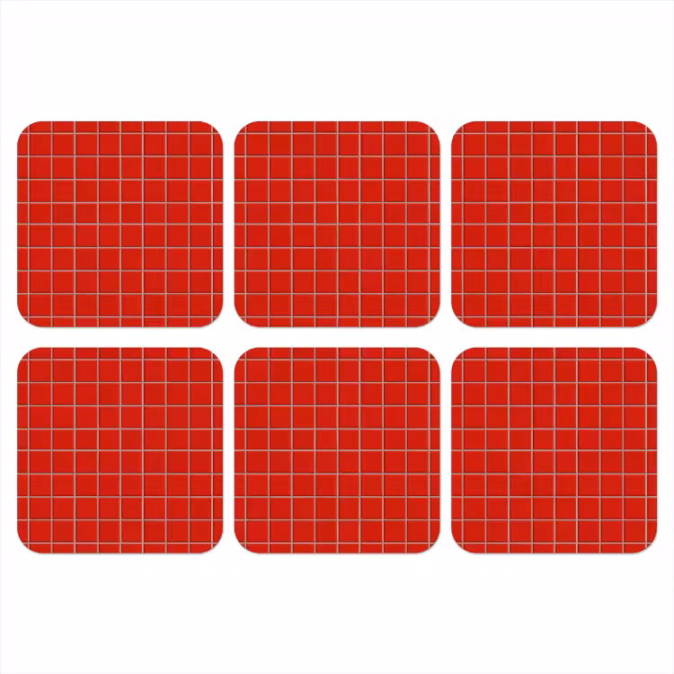 Onderzetter - Tegel - Patroon - Kersen - Rood — 1