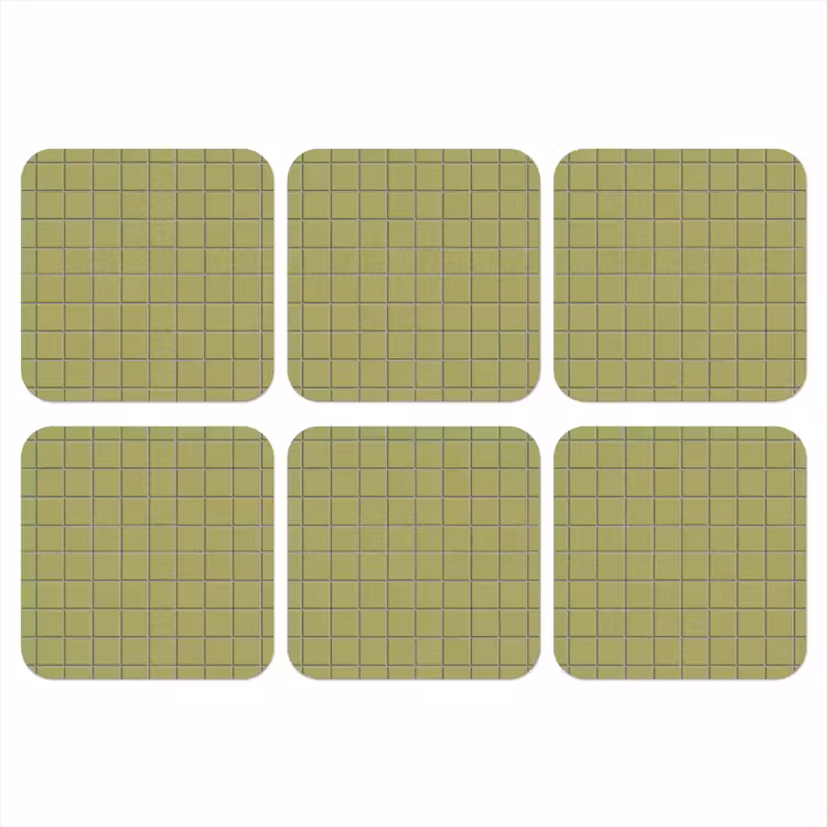 Onderzetter - Tegel - Patroon - Olijfgroen — 1