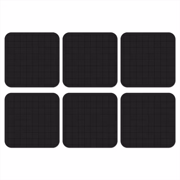 Onderzetter - Tegels - Patroon - Mat - Zwart — 1