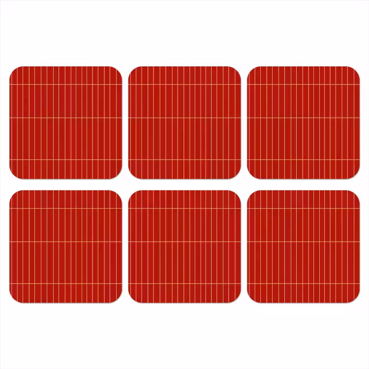 Onderzetter - Verticaal - Wandtegel - Helderrood — 1