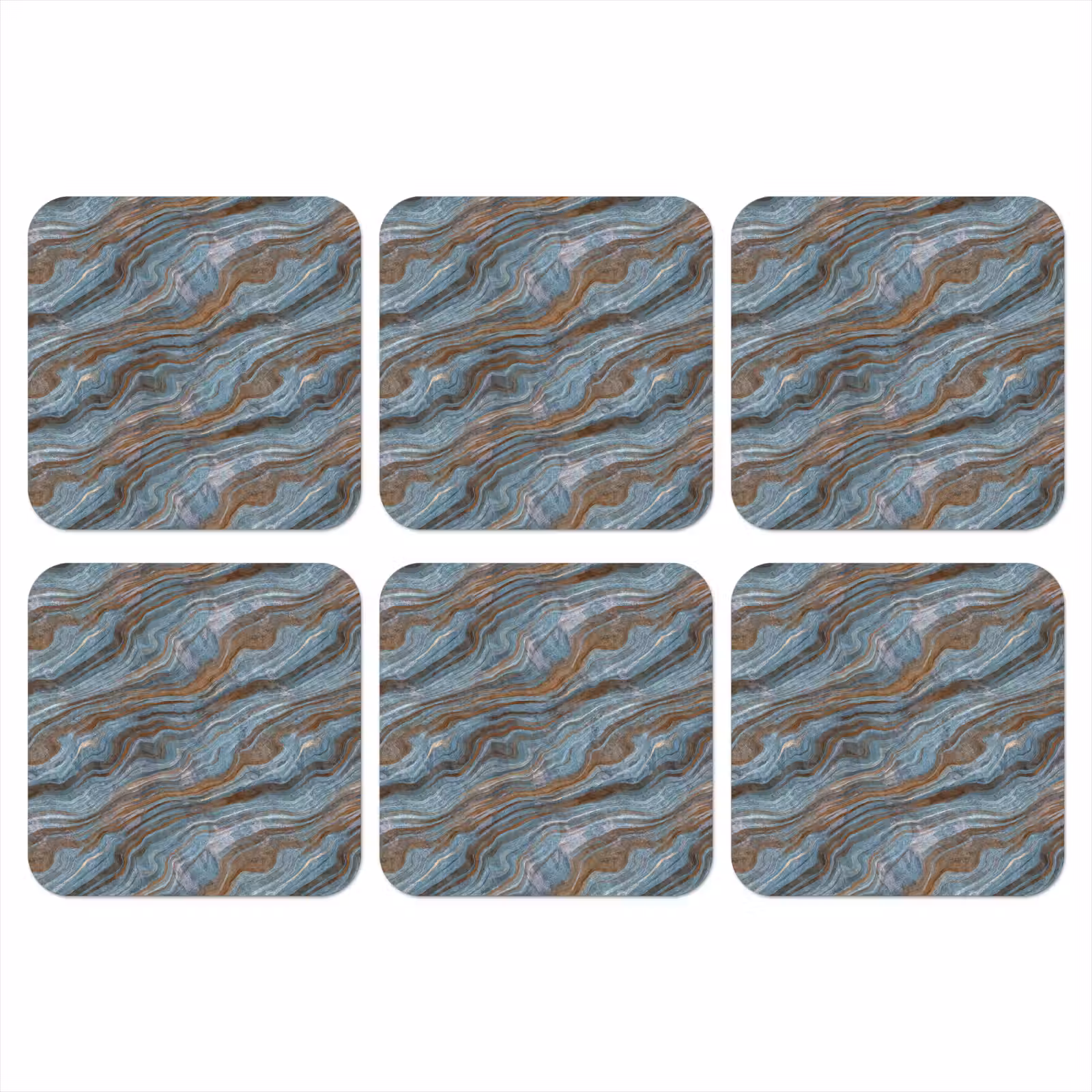 Onderzetter - Patroon - Steen - Blauw — 1