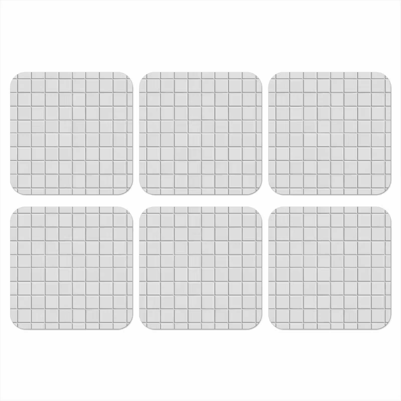 Onderzetter - Patroon - Tegels - Grijs - Wit — 1