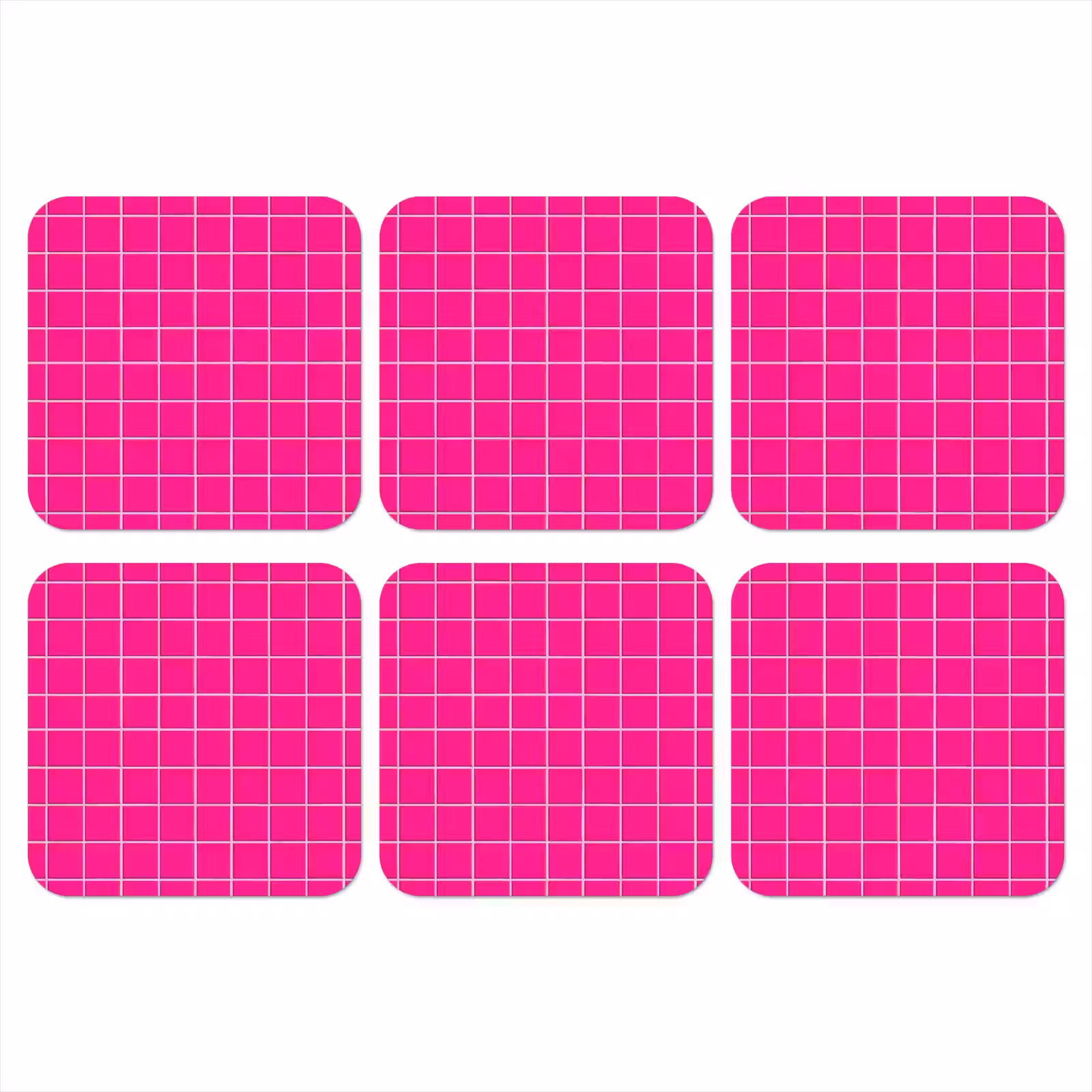 Onderzetter - Tegels - Vierkant - Fuchsia — 1