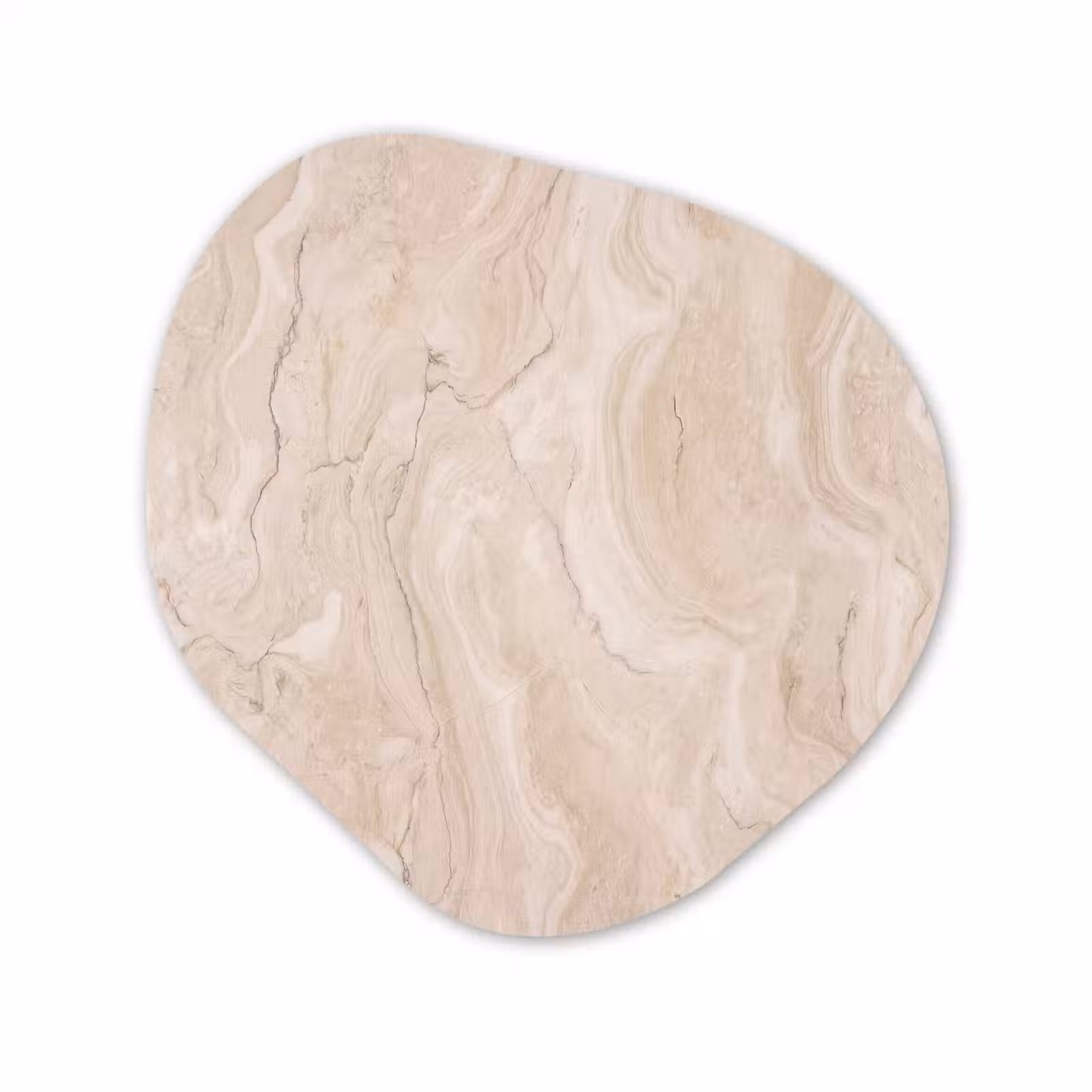 Organisch schilderij - Forex - Marmer - Patroon - Beige - Steen - Abstract — 1