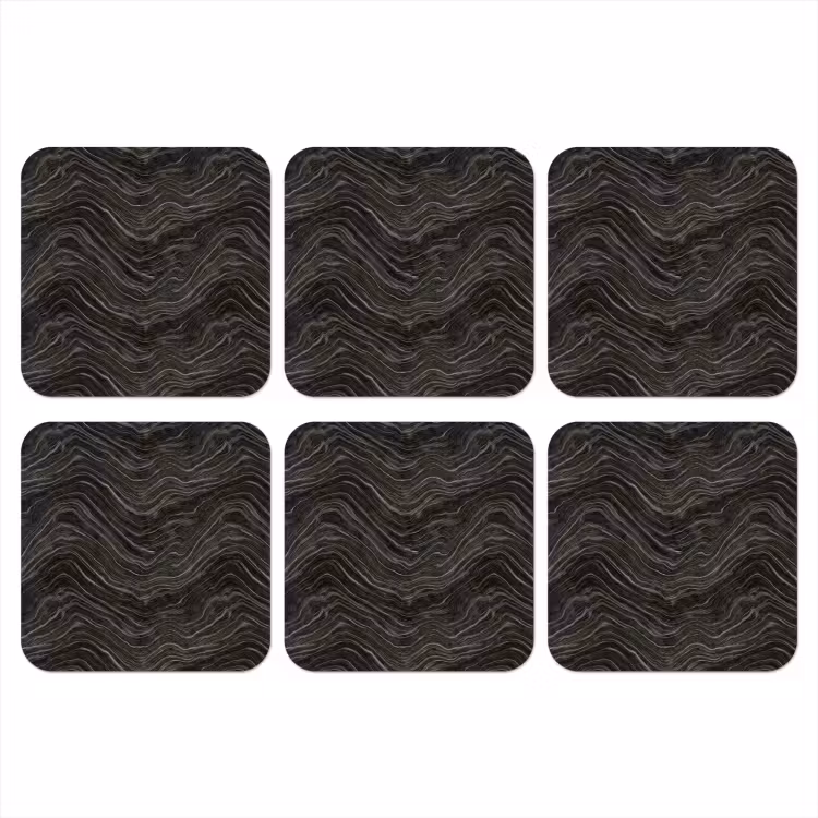 Onderzetter - Patroon - Contrast - Antraciet — 1