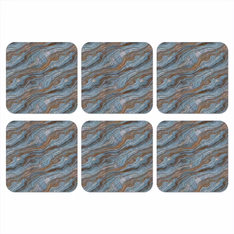 Onderzetter - Patroon - Steen - Blauw — 1