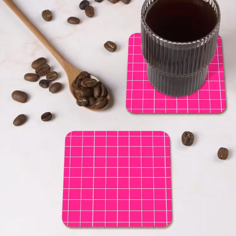 Onderzetter - Tegels - Vierkant - Fuchsia — 4