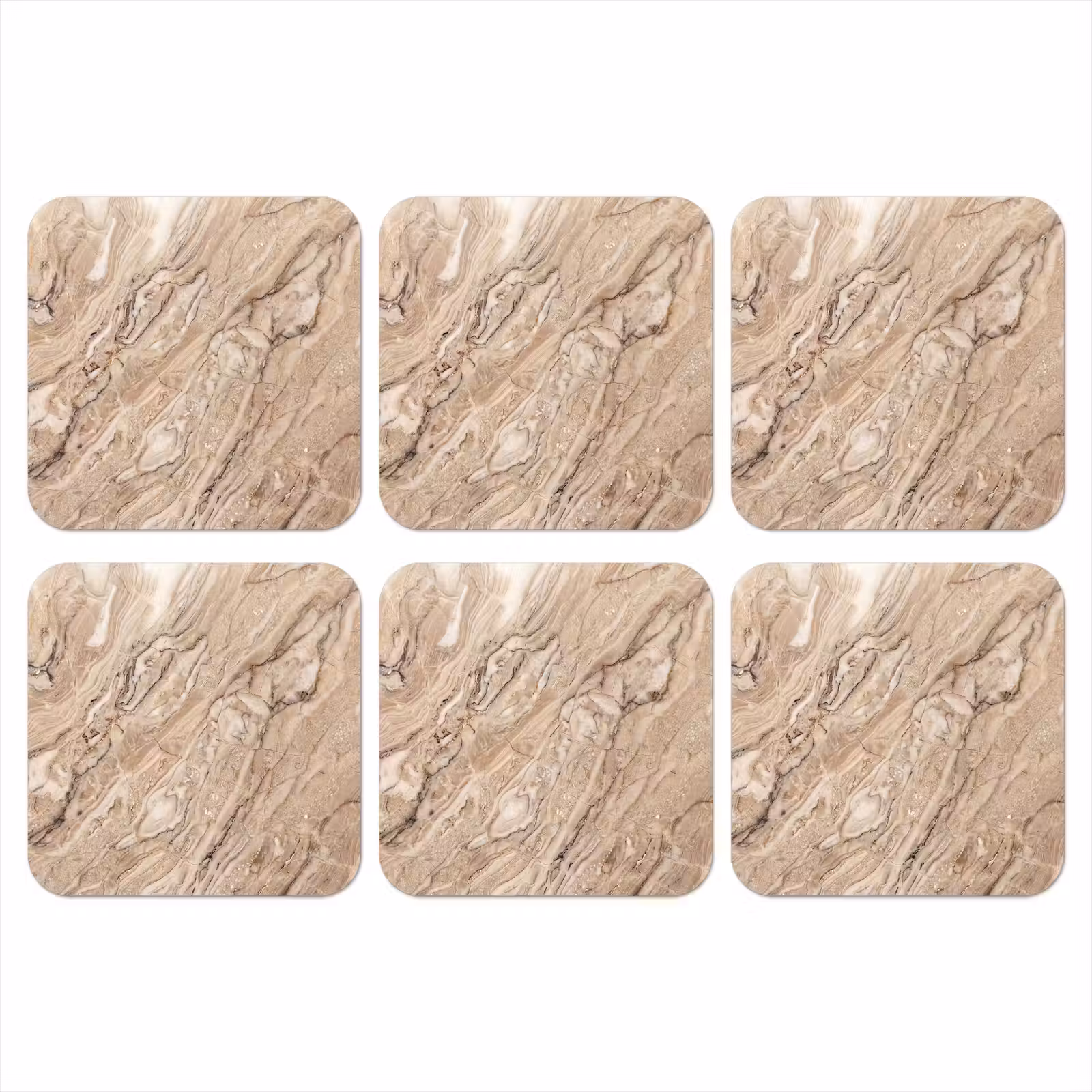 Onderzetter - Textuur - Aders - Abstract - Modern - Beige — 1