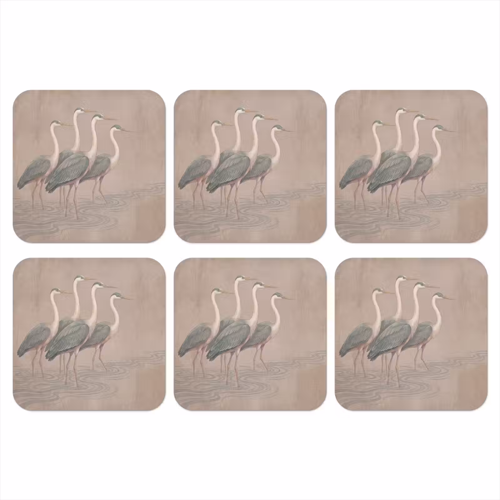 Onderzetter - Vogel - Water - Natuur - Vintage — 1