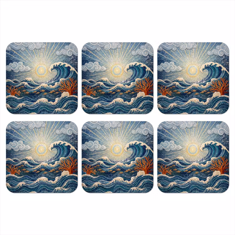 Onderzetter - Onderwater - Koraal - Vis - Natuur - Kunst — 1