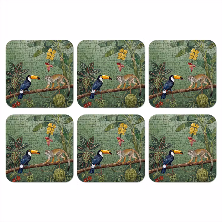 Onderzetter - Vogel - Dier - Jungle - Mozaïek - Natuur — 1