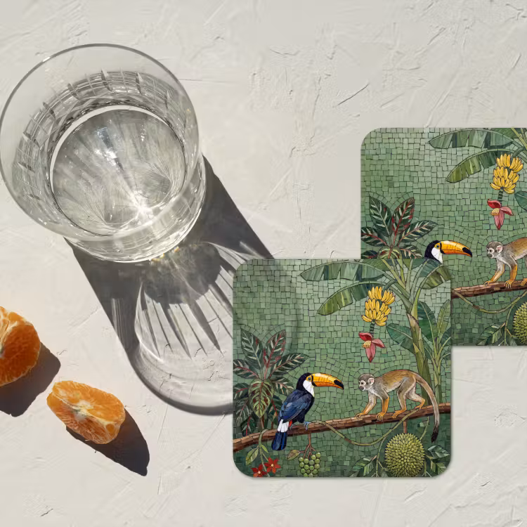 Onderzetter - Vogel - Dier - Jungle - Mozaïek - Natuur — 3