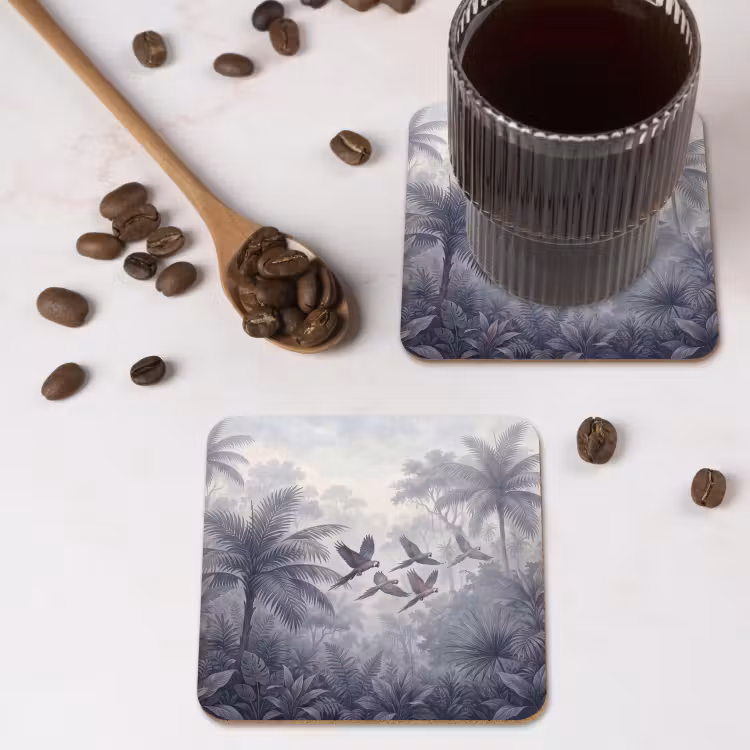 Onderzetter - Vogel - Vliegend - Jungle - Vintage - Dieren — 4