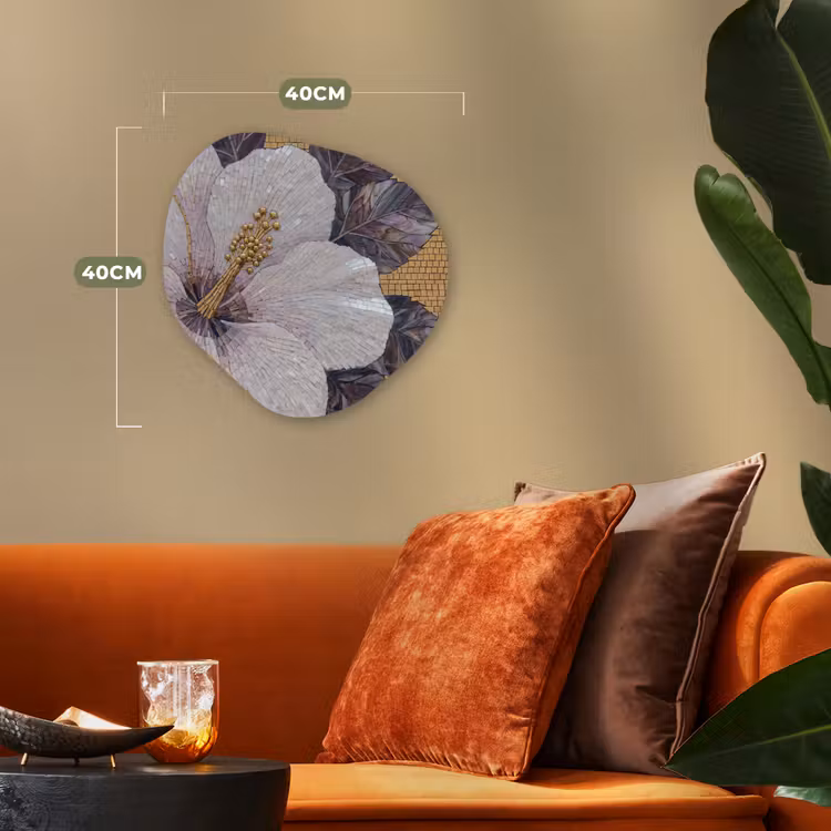Organisch schilderij - Forex - Bloemen - Mozaïek - Kunst - Modern - Goud — 4