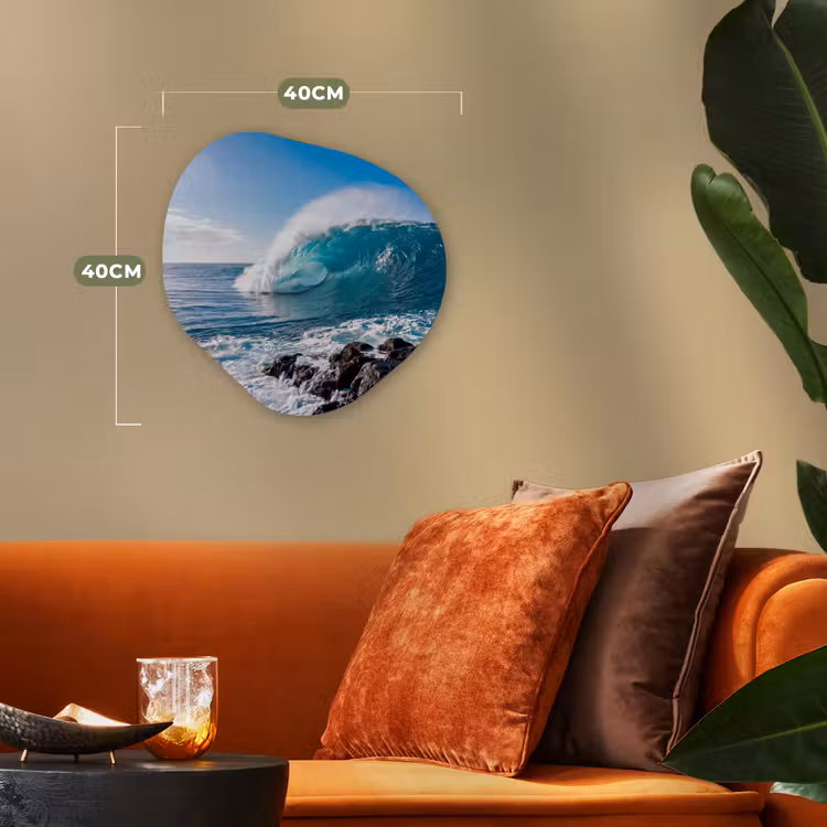 Organisch schilderij - Forex - Golf - Oceaan - Brekend - Water - Blauw — 4