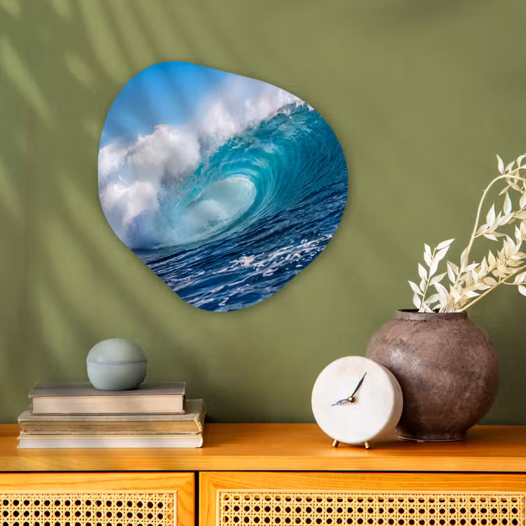 Organisch schilderij - Forex - Golf - Oceaan - Water - Dynamisch - Blauw — 2