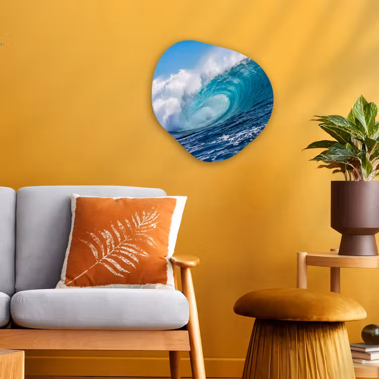 Organisch schilderij - Forex - Golf - Oceaan - Water - Dynamisch - Blauw — 3