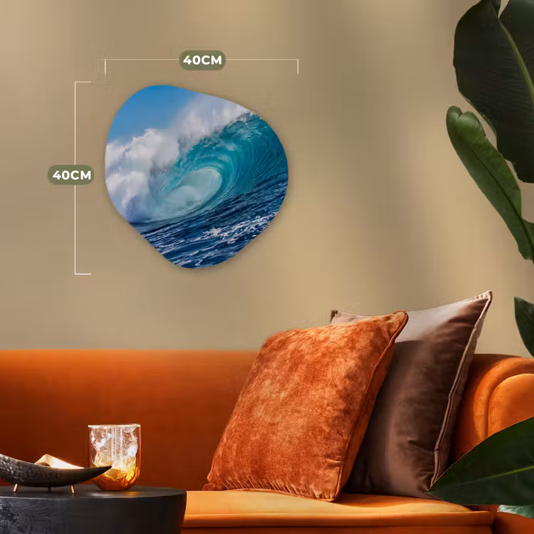 Organisch schilderij - Forex - Golf - Oceaan - Water - Dynamisch - Blauw — 4