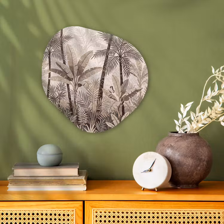 Organisch schilderij - Forex - Natuur - Bladeren - Landschap - Mozaïek - Beige — 2
