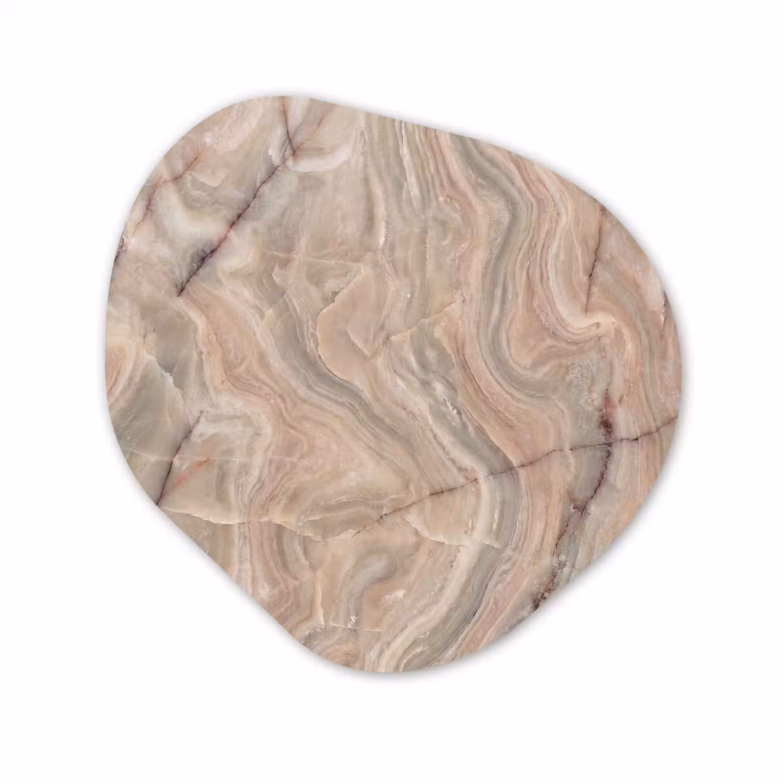 Organisch schilderij - Forex - Marmer - Patroon - Abstract - Beige - Groen — 1