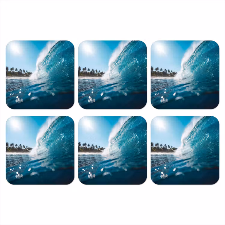 Onderzetter - Oceaan - Golf - Strand - Natuur - Blauw — 1