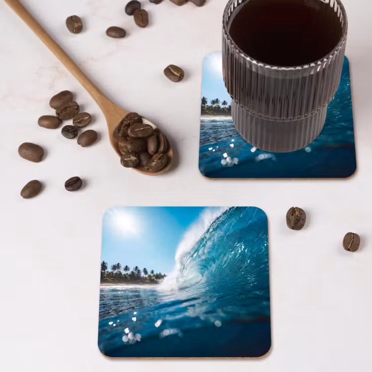 Onderzetter - Oceaan - Golf - Strand - Natuur - Blauw — 4