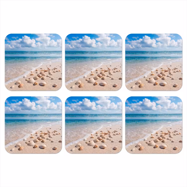 Onderzetter - Schelpen - Strand - Natuur - Beige — 1