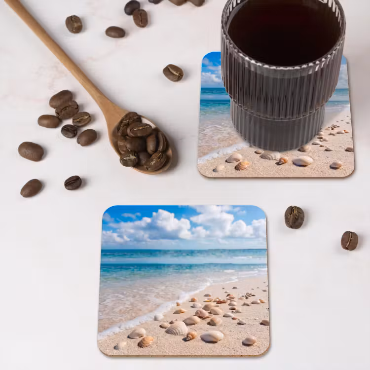 Onderzetter - Schelpen - Strand - Natuur - Beige — 4