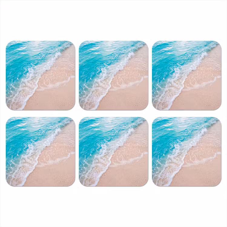 Onderzetter - Strand - Zee - Golf - Natuur - Blauw — 1