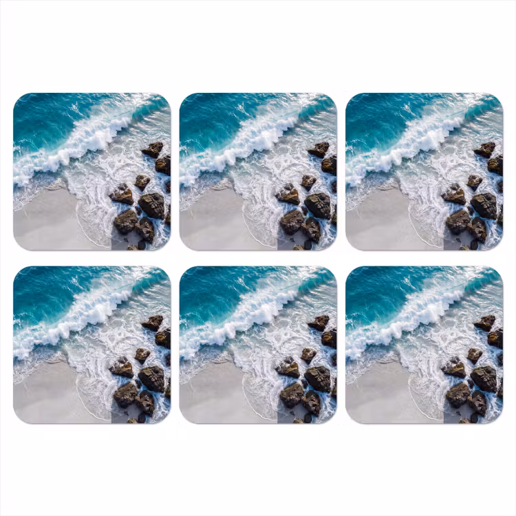 Onderzetter - Zee - Golf - Strand - Natuur - Blauw — 1