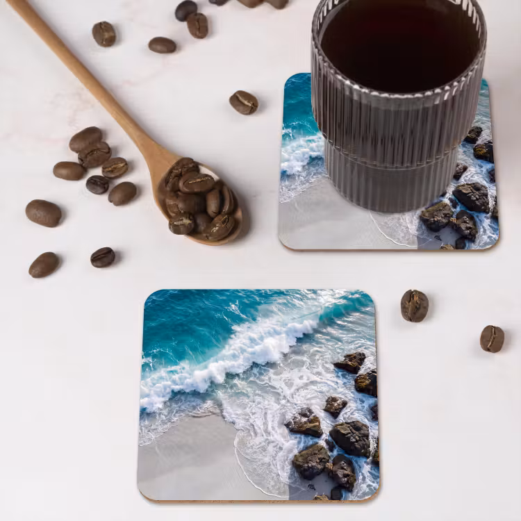 Onderzetter - Zee - Golf - Strand - Natuur - Blauw — 4