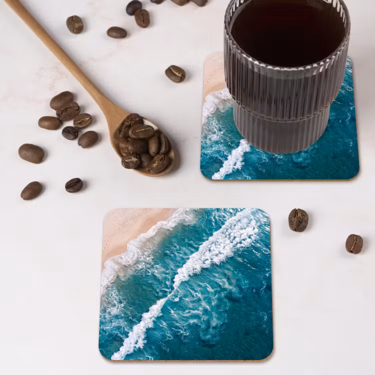 Onderzetter - Zee - Strand - Golven - Natuur - Blauw — 4